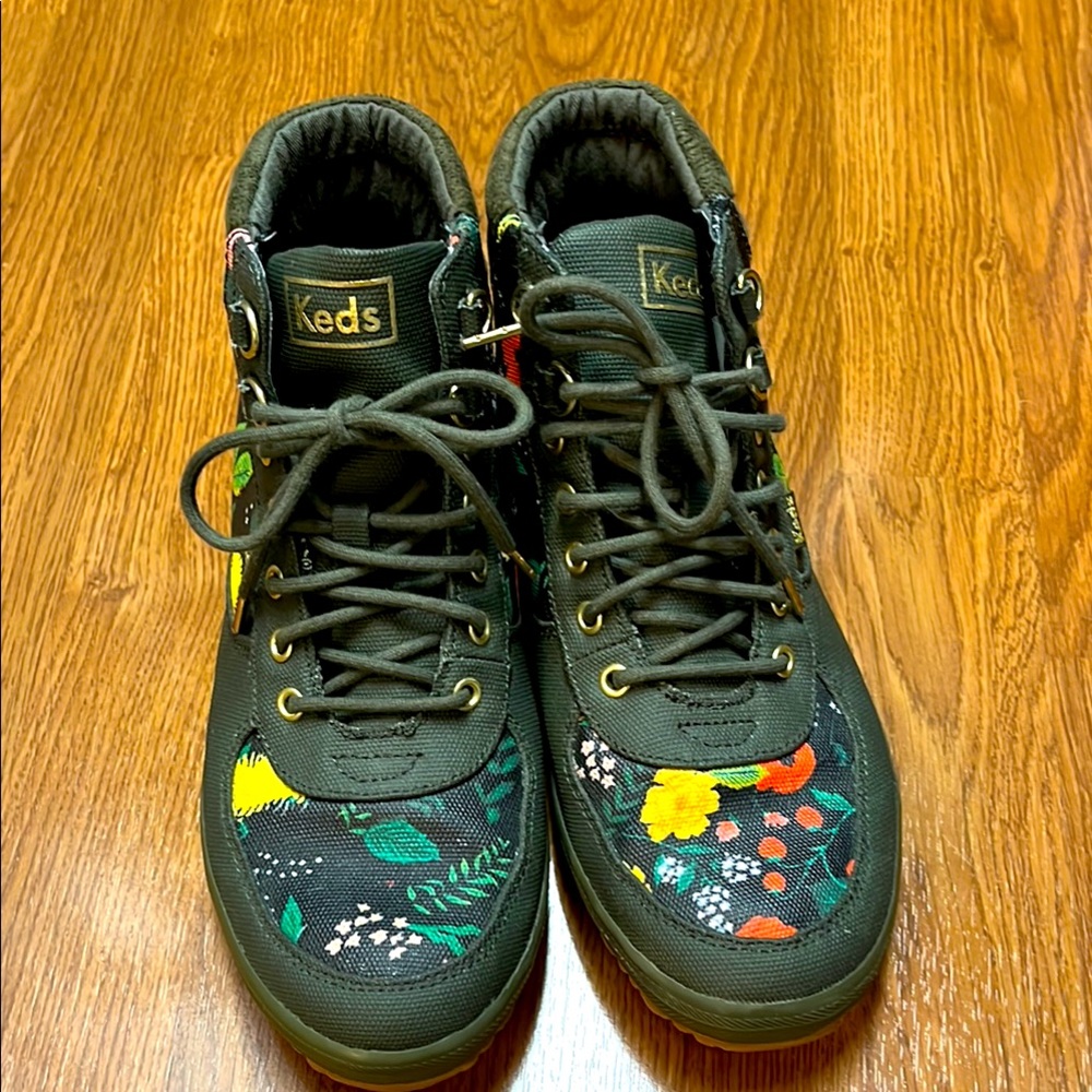 Keds Kids Floral Green High-Top Sneakers Rainboot
